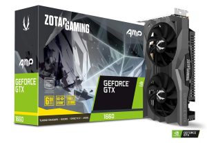 ZOTAC Gaming GeForce GTX 1660 AMP 6GB GDDR5 192-bit Gaming Graphics Card, Super Compact, IceStorm 2.0 Cooling, Wraparound Metal Backplate – ZT-T16600D-10M