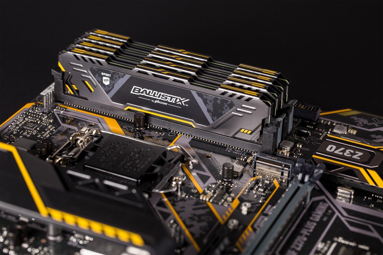 Crucial Ballistix Sport AT 3200 MHz DDR4 DRAM Desktop Gaming Memory Kit 64GB (16GBx4) CL16 BLS4K16G4D32AEST