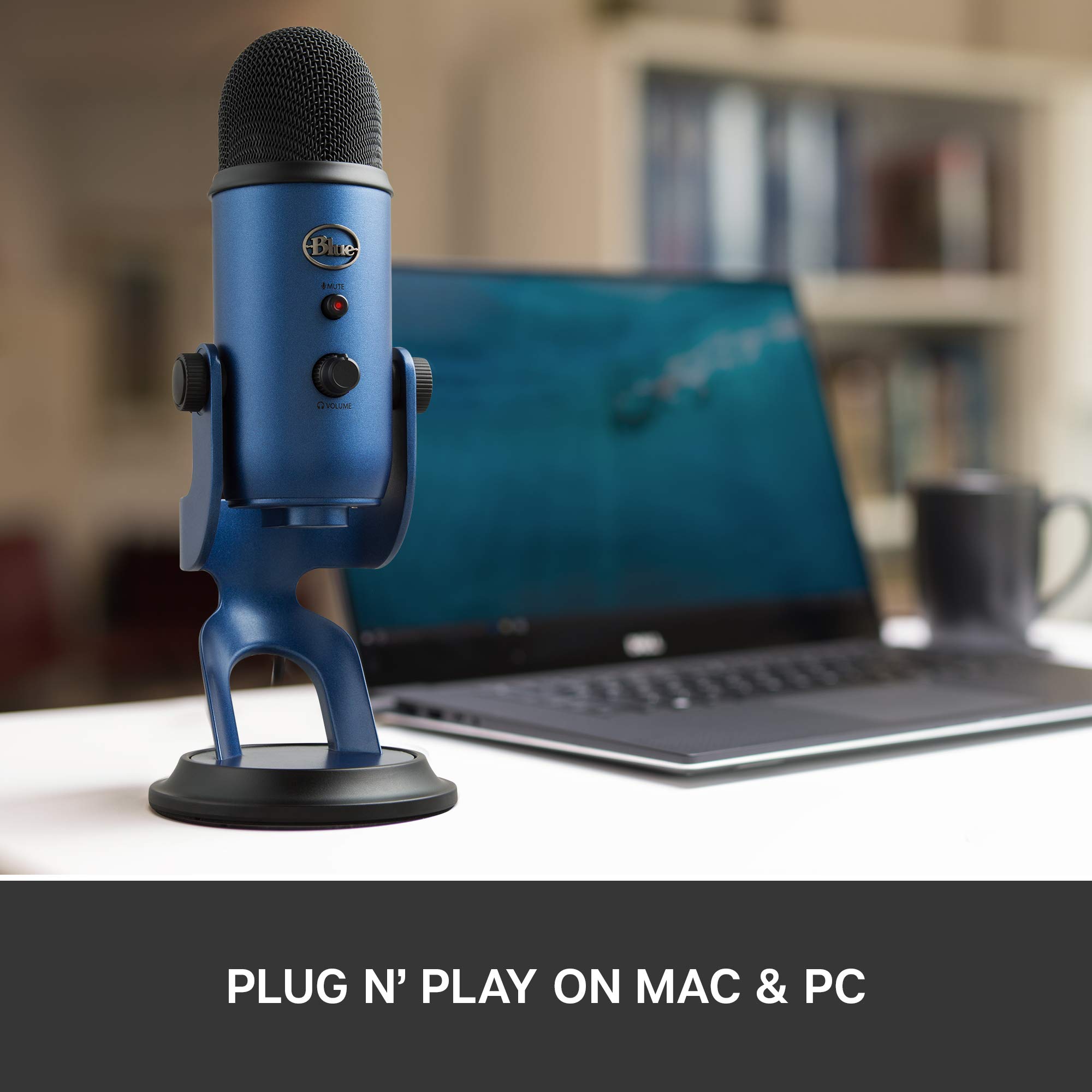 BLUE Yeti USB Microphone, Midnight, Mic Only (988-000101)