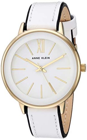 Anne Klein Women’s Leather Strap Watch