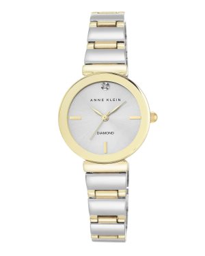 Anne Klein Women’s Diamond-Accented Bracelet Watch