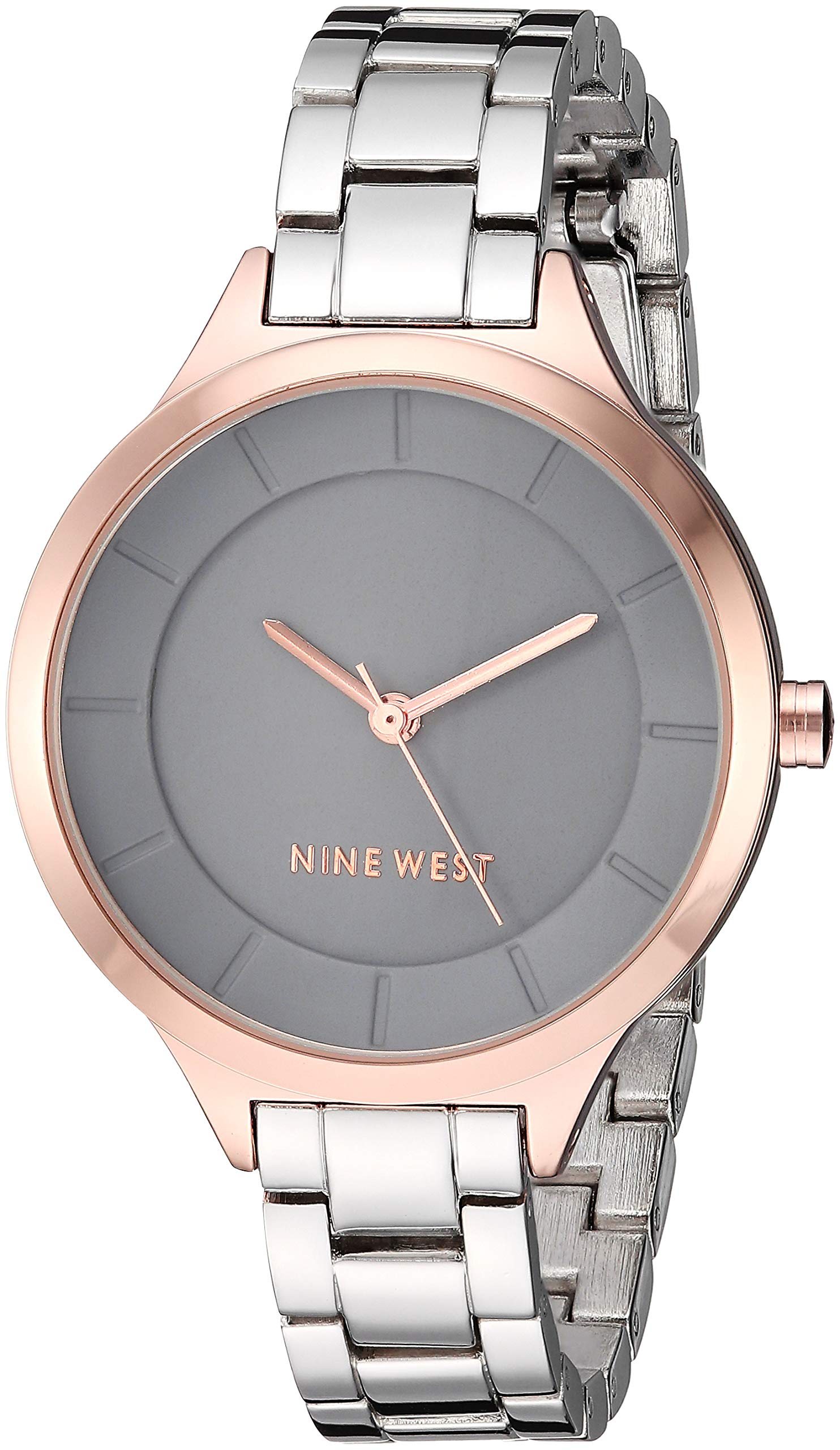 Nine West Women’s NW/2225 Rose Gold-Tone Accented Bracelet Watch