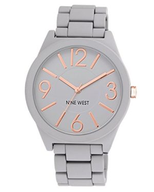 Nine West Gray Textured Bracelet Watch