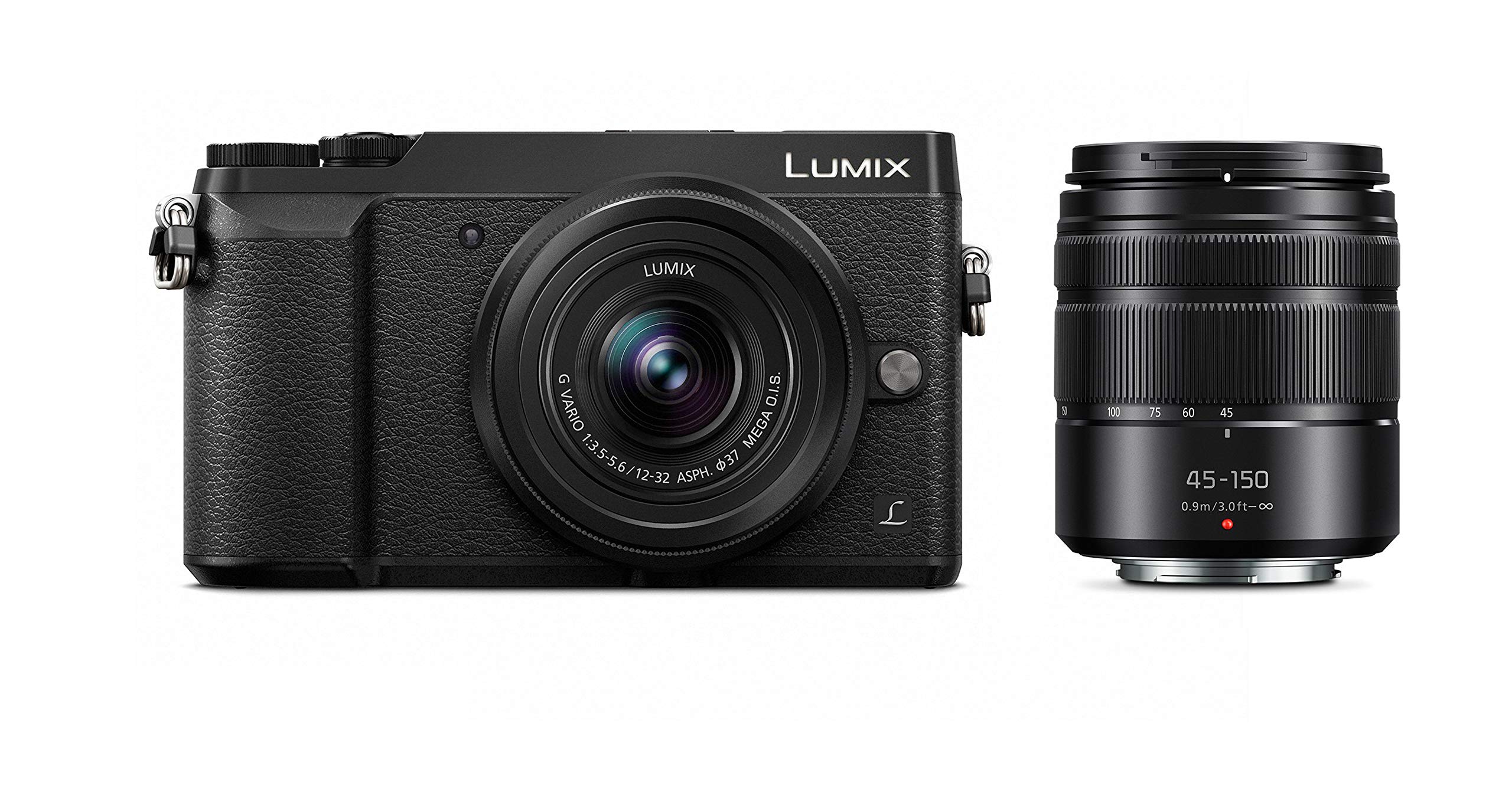 PANASONIC LUMIX GX85 4K Digital Camera, 12-32mm and 45-150mm Lens Bundle, 16 Megapixel Mirrorless Camera Kit, 5 Axis In-Body Dual Image Stabilization, 3-Inch Tilt and Touch LCD, DMC-GX85WK (Black)