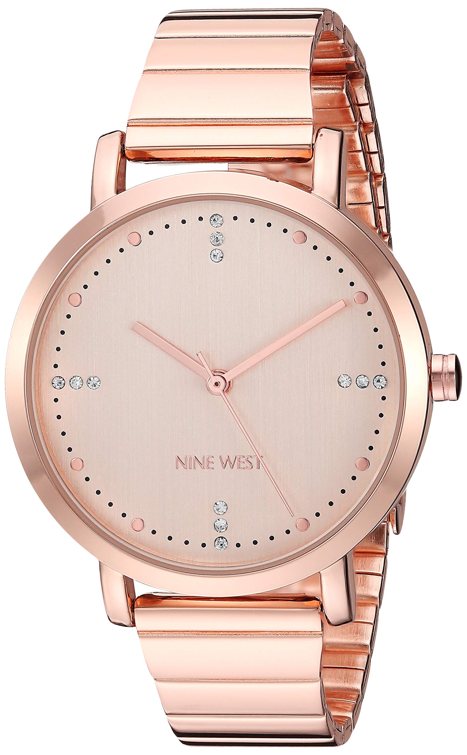 Nine West Women’s Crystal Accented Bracelet Watch