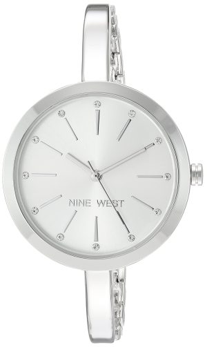 Nine West Women’s Crystal Accented Bangle Watch