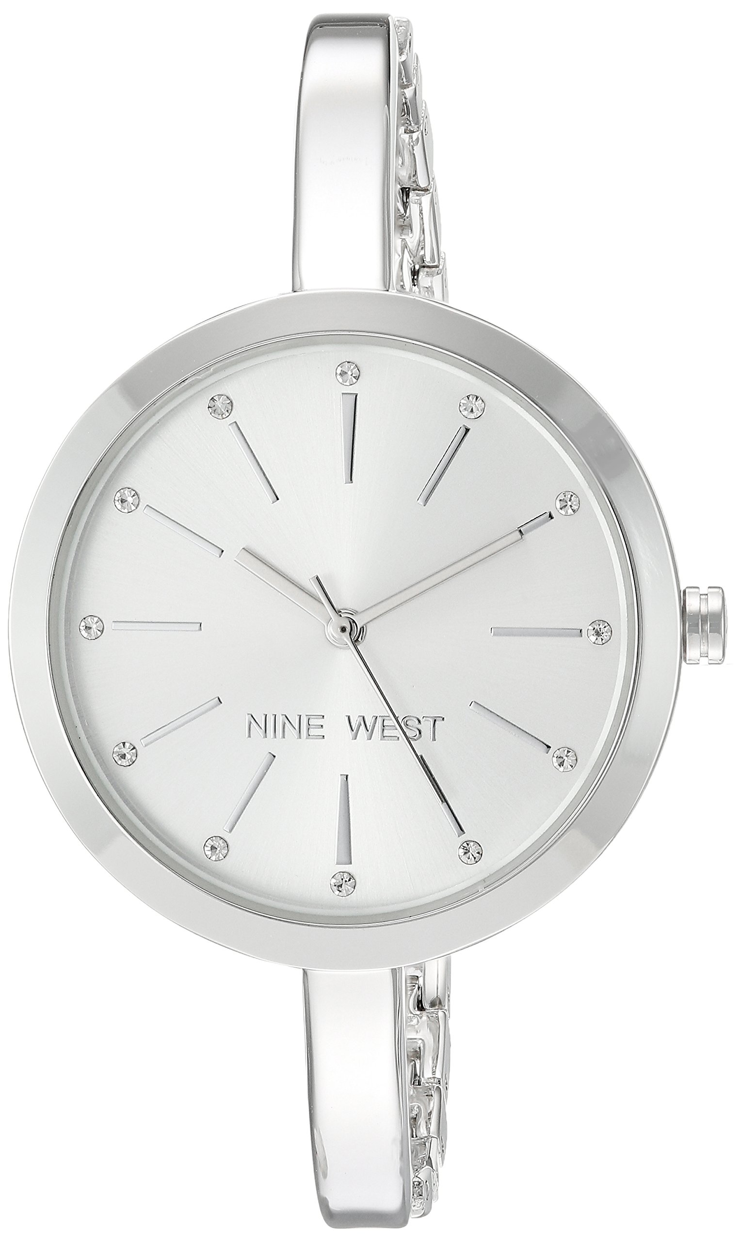 Nine West Women’s Crystal Accented Bangle Watch