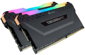 Corsair CMW32GX4M2C3200C16 Vengeance RGB PRO 32GB (2x16GB) DDR4 3200 (PC4-25600) C16 Desktop Memory Black