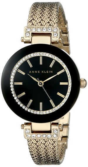 Anne Klein Women’s Swarovski Crystal Accented Mesh Bracelet Watch