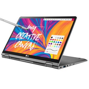 LG Gram 14” 2-in-1 Ultra-Lightweight Laptop with Intel Core i7 Processor and Wacom Pen, Silver (Model: 14T990-U.AAS8U1)
