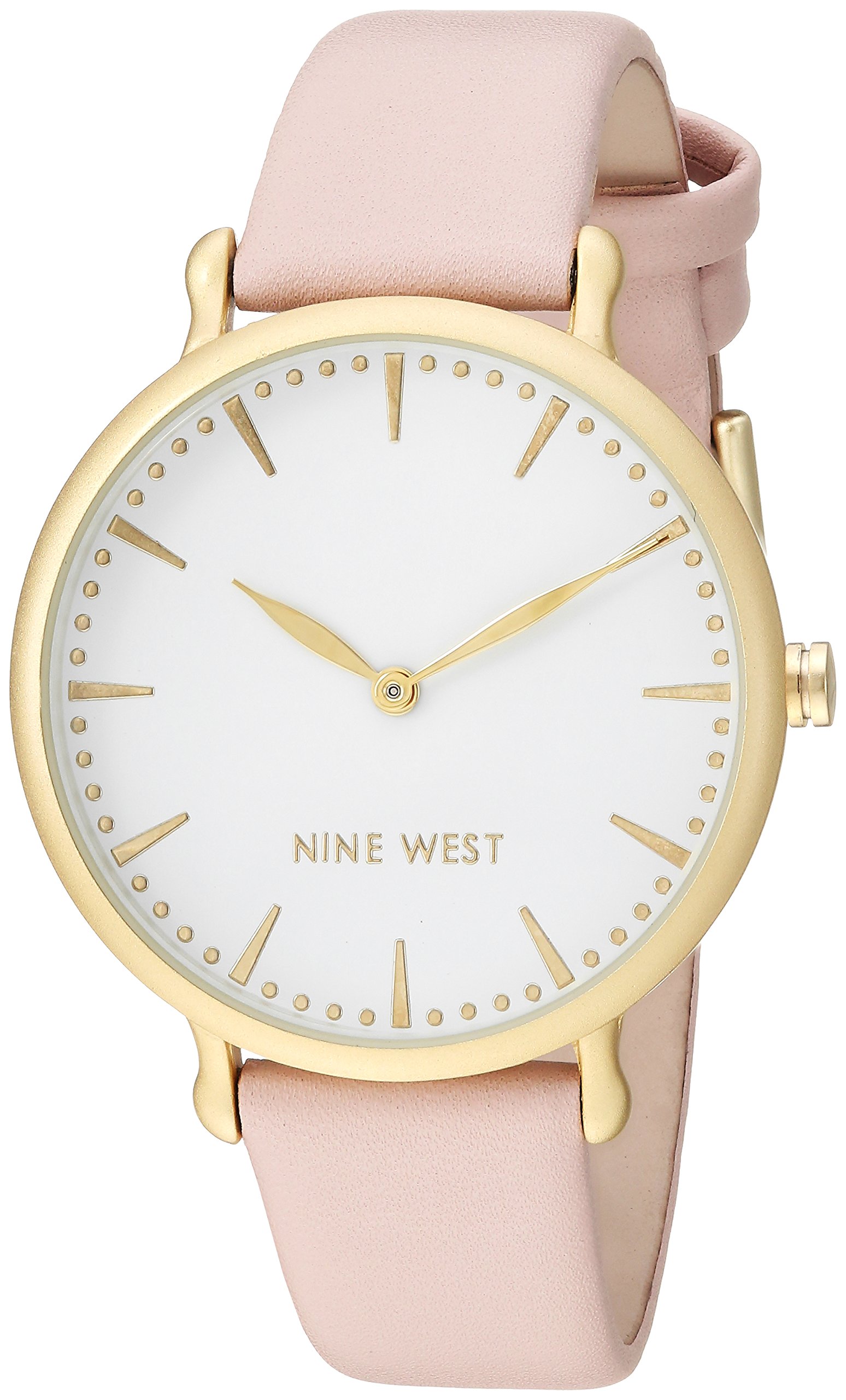 Nine West Women’s NW/2110WTPK Gold-Tone and Light Pink Strap Watch