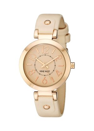 Women’s Rose Gold-Tone Case Blush Pink Strap Watch