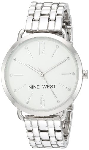 Nine West Women’s Crystal Accented Bracelet Watch
