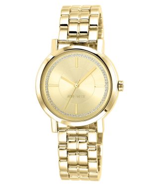 Nine West Women’s Glitter-Accented Bracelet Watch