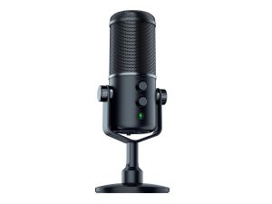Razer Seiren Elite USB Streaming Microphone: Professional Grade High-Pass Filter – Built-In Shock Mount – Supercardiod Pick-Up Pattern – Anodized Aluminum – Matte Black