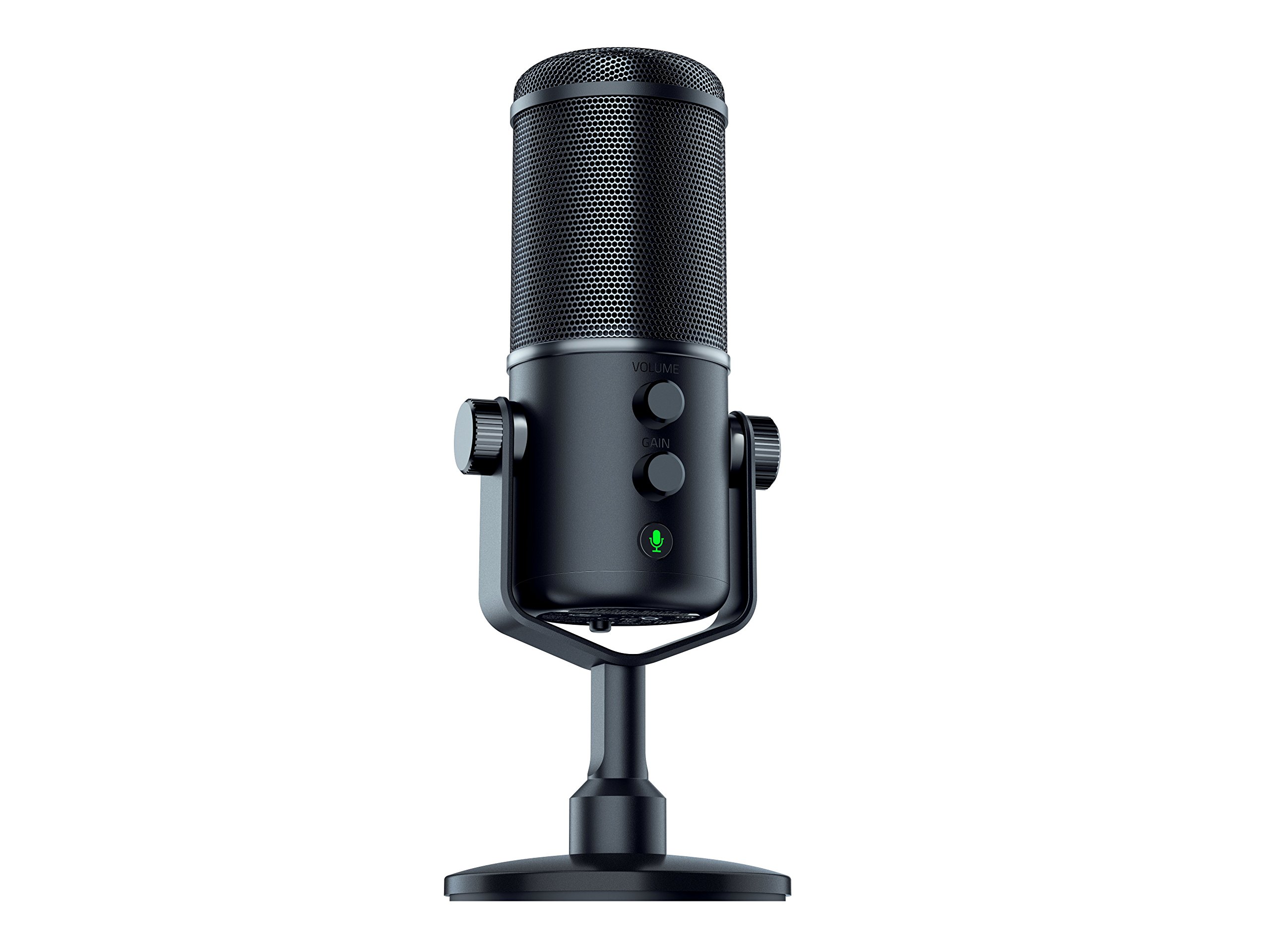 Razer Seiren Elite USB Streaming Microphone: Professional Grade High-Pass Filter – Built-In Shock Mount – Supercardiod Pick-Up Pattern – Anodized Aluminum – Matte Black