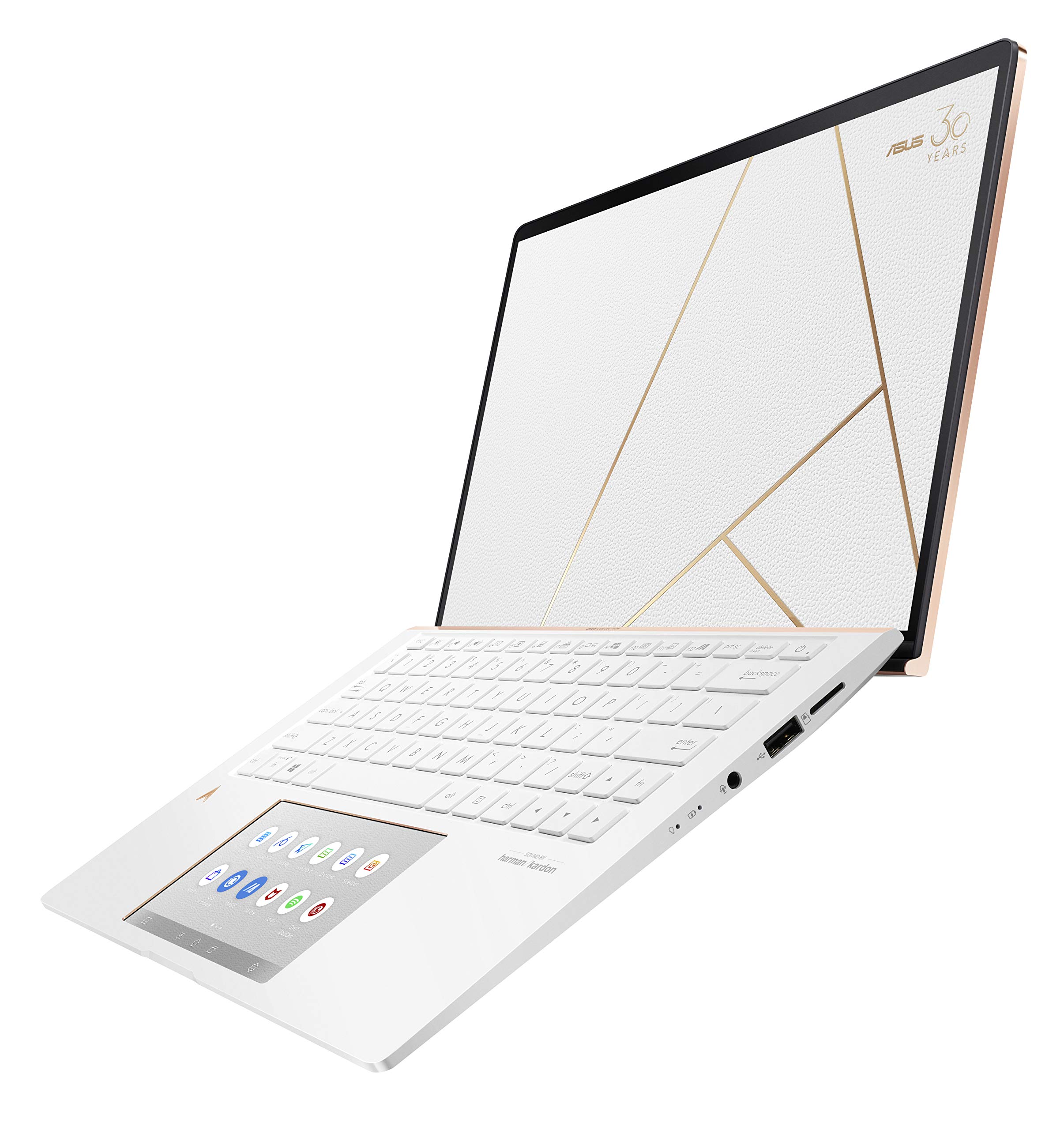 ASUS Limited Edition Anniversary ZenBook UX334FL 13.3 Inch Full HD Laptop – (White Leather) (Intel i7-8565U, 1 TB PCI-e SSD, NVIDIA MX250 Graphics, 16 GB RAM, Windows 10)