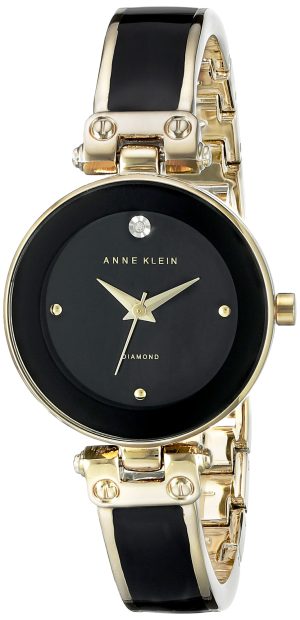 Anne Klein Women’s Diamond-Accented Bangle Watch