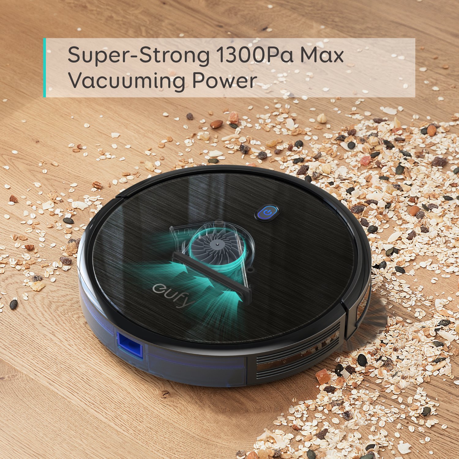 Eufy BoostIQ RoboVac 11S (Slim), Robot Vacuum Cleaner, Super-Thin, 1300Pa Strong Suction, Quiet, Self-Charging Robotic Vacuum Cleaner, Cleans Hard Floors to Medium-Pile Carpets