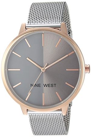 Nine West Women’s NW/1981 Sunray Dial Mesh Bracelet Watch