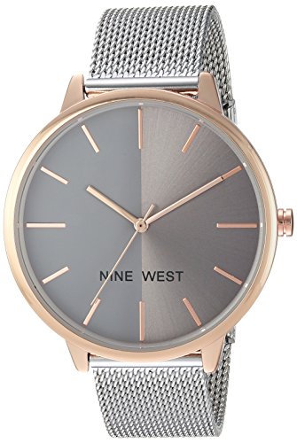 Nine West Women’s NW/1981 Sunray Dial Mesh Bracelet Watch