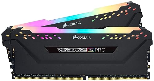 Corsair Vengeance RGB PRO 16GB (2x8GB) DDR4 3200MHz C16 LED Desktop Memory – Black