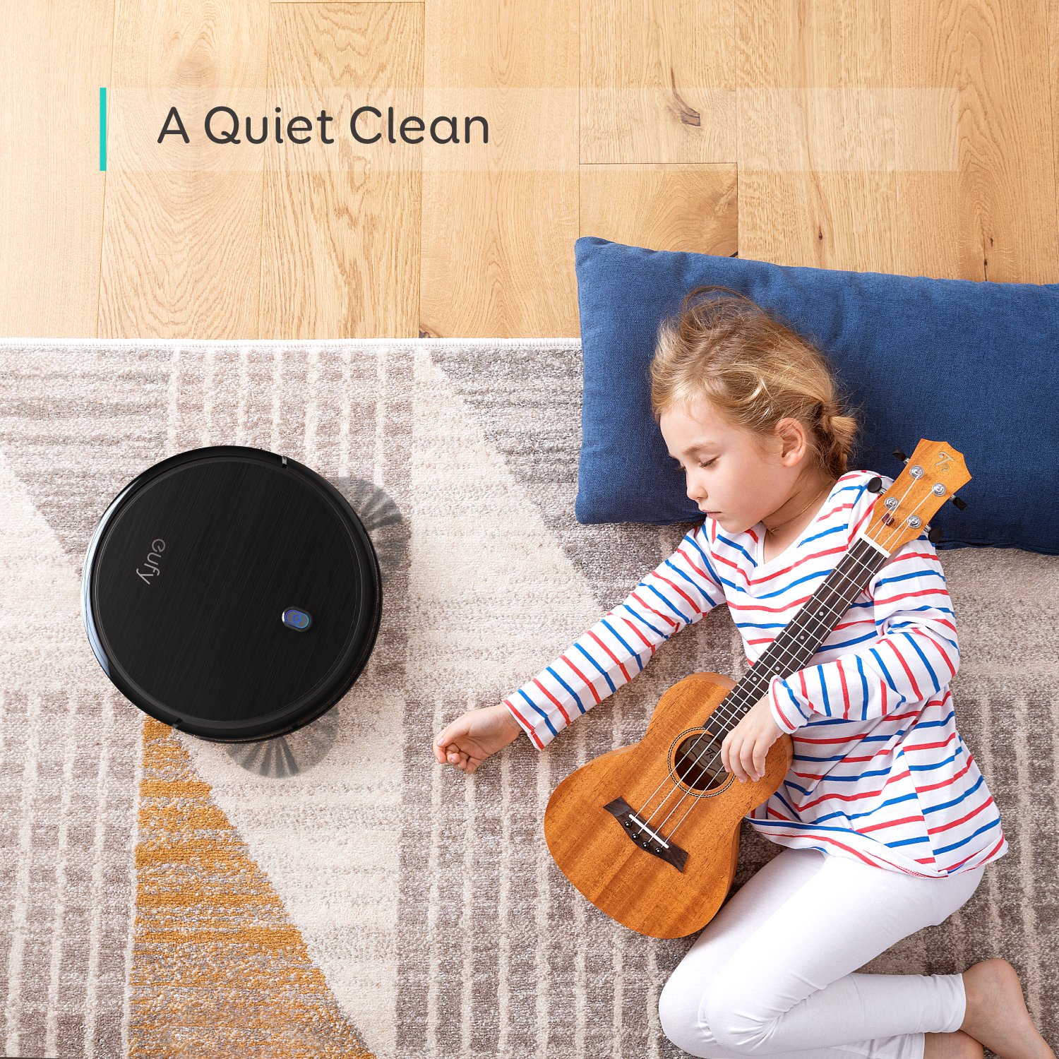 Eufy BoostIQ RoboVac 11S (Slim), Robot Vacuum Cleaner, Super-Thin, 1300Pa Strong Suction, Quiet, Self-Charging Robotic Vacuum Cleaner, Cleans Hard Floors to Medium-Pile Carpets