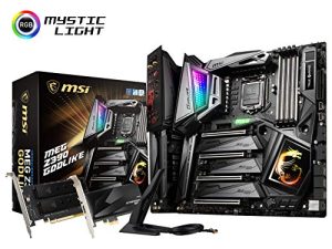 MSI MEG Z390 GODLIKE LGA1151 (Intel 8th and 9th Gen) M.2 USB 3.1 Gen 2 DDR4 Wi-Fi SLI CFX Extended ATX Z390 Gaming Motherboard