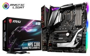 MSI MPG Z390 Gaming PRO Carbon AC LGA1151 (Intel 8th and 9th Gen) M.2 USB 3.1 Gen 2 DDR4 HDMI DP Wi-Fi SLI CFX ATX Z390 Gaming Motherboard