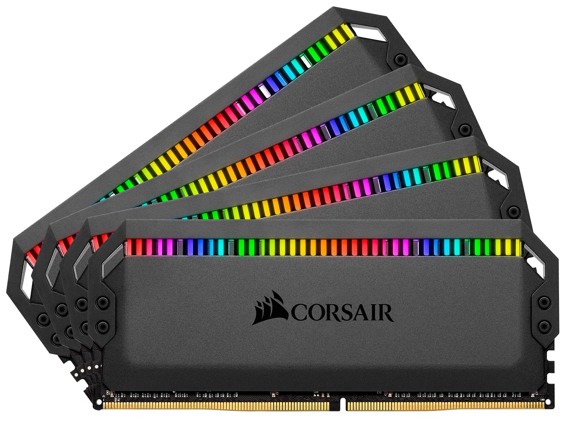 Corsair Dominator Platinum RGB 64GB (4x16GB) DDR4 3200 (PC4-25600) C16 1.35V Desktop Memory – Black