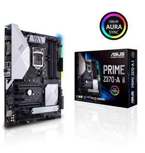 ASUS Prime Z370-A II (Intel 9th Gen) DDR4 DP HDMI DVI M.2 USB 3.1 Z370 II ATX Motherboard Gigabit LAN and USB 3.1