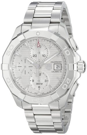 TAG Heuer Men’s Aquaracer Analog Display Swiss Automatic Silver Watch (Model: CAY2111.BA0925)