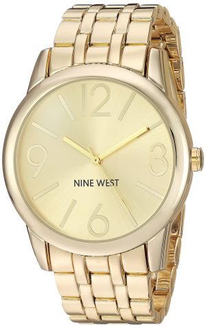 Nine West Goldtone Bracelet Watch with Sunray Dial