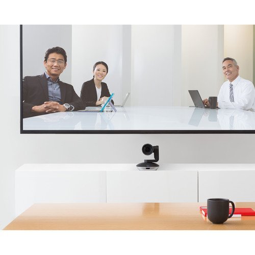 Logitech PTZ PRO 2 Video Camera for Conference Rooms, HD 1080p Video – Auto-focus USB Black/Silver