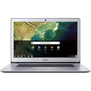 Acer 15.6in FHD(1920×1080) IPS Touchscreen Aluminum Chromebook- Intel Celeron N3350 Processor, 4GB LPDDR4 RAM, 32GB SSD, WiFi, Bluetooth, Chrome OS-(Renewed) (Silver+N3350)
