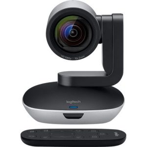 Logitech PTZ PRO 2 Video Camera for Conference Rooms, HD 1080p Video – Auto-focus USB Black/Silver