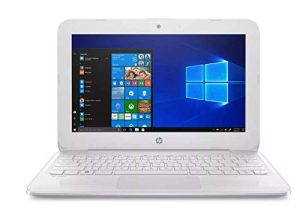 HP Stream- 11.6″ Diagonal HD SVA Anti-Glare, Intel Celeron N4000 Up to 2.60GHz, 4GB Ram, 32GB SSD, Intel UHD Graphics, Win 10-White (Renewed)
