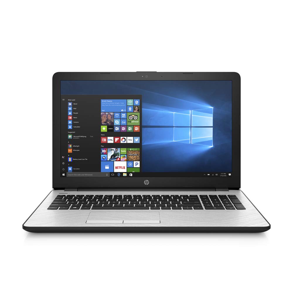 HP 15 15.6 Inch HD Laptop (Intel Dual Core i3-7100U 2.4 GHz, 8GB RAM, 256GB SSD, Intel UHD Graphics 620, WiFi, HDMI, Bluetooth, Windows 10) (Silver)