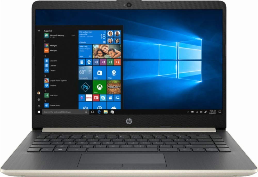 HP 14, 14″ HD Thin & Light Flagship Laptop Computer, 7th Gen Intel Core i3-7100U 2.40GHz, 4GB DDR4 RAM, 128GB SSD, WiFi, Bluetooth, USB 3.1 Type-C, HDMI, Stereo Speakers, Windows 10