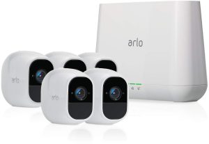 Arlo Pro 2 – Wireless Home Security Camera System with Siren | Rechargeable, Night Vision, Indoor/Outdoor, 1080p, 2-Way Audio, Wall Mount | Cloud Storage Included | 5 Camera kit (Renewed)