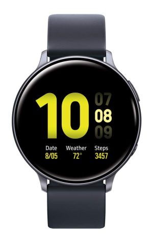 Samsung Galaxy Watch Active2 w/ enhanced sleep tracking analysis, auto workout tracking, and pace coaching (44mm), Aqua Black – US Version with Warranty