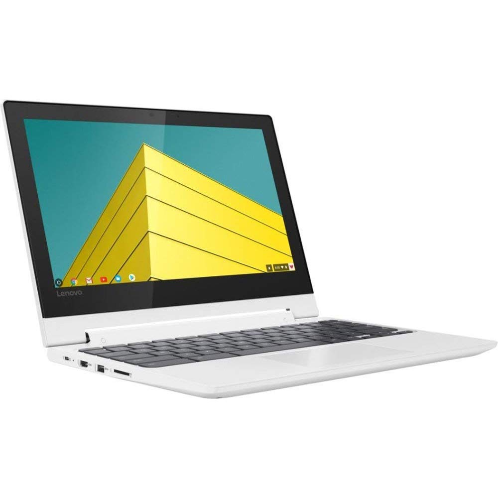 Lenovo 2-in-1 11.6″ HD IPS TouchScreen LED-Backlight Chromebook | MediaTek MT8173c 2.1 GHz Quad-Core | 4GB RAM | 32GB EMMC | SD Memory Card Can Up to 128GB SSD | Chrome OS | Blizzard White