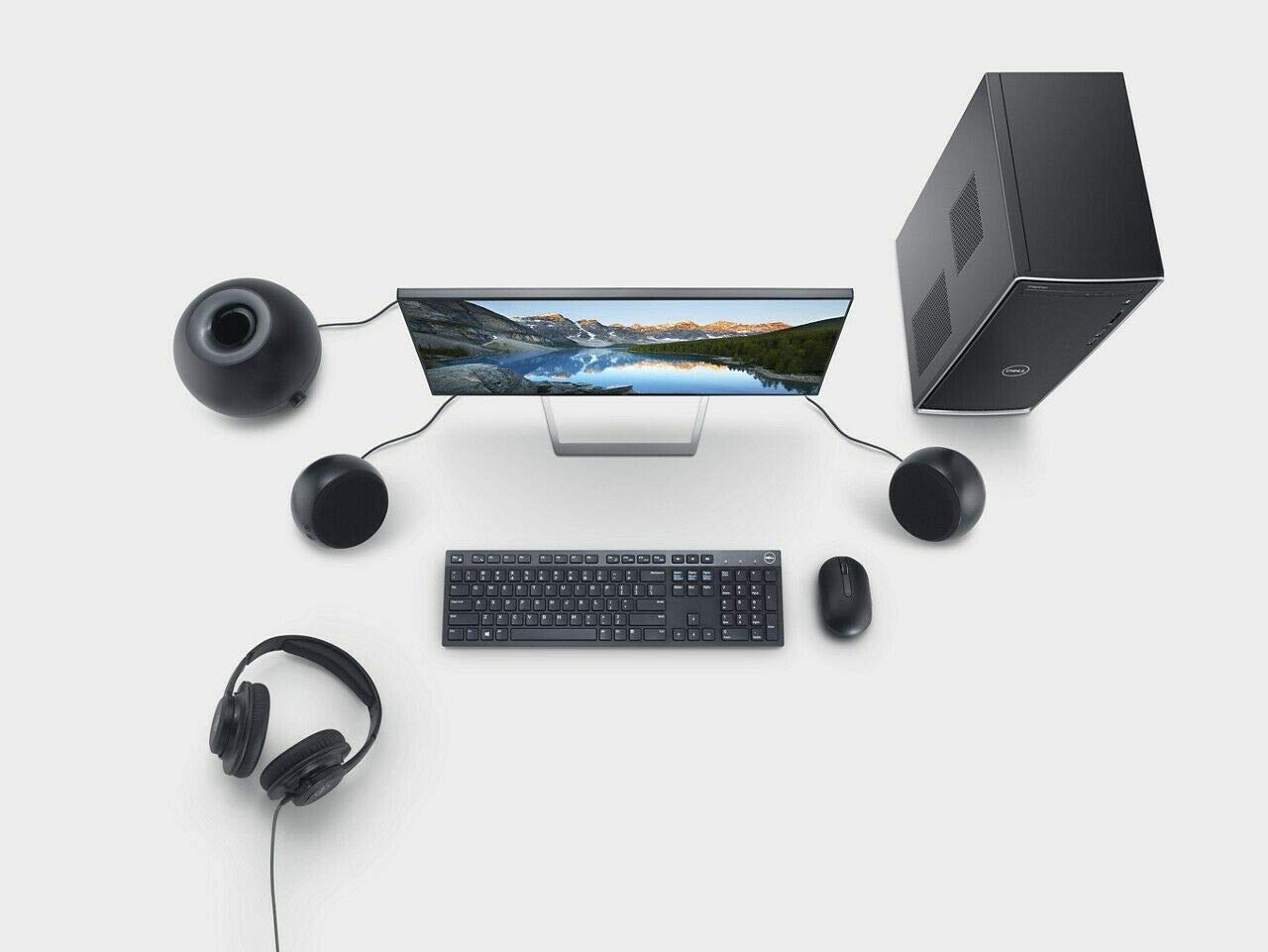 Premium_Dell Inspiron Desktop- i7-9700- 8GB RAM- NVIDIA GTX 1050Ti- 128GB SSD+1TB HDD, VGA, HDMI, DVD R/W, Multi-Card Reader, USB 3.1, WiFi, Bluetooth, Win 10
