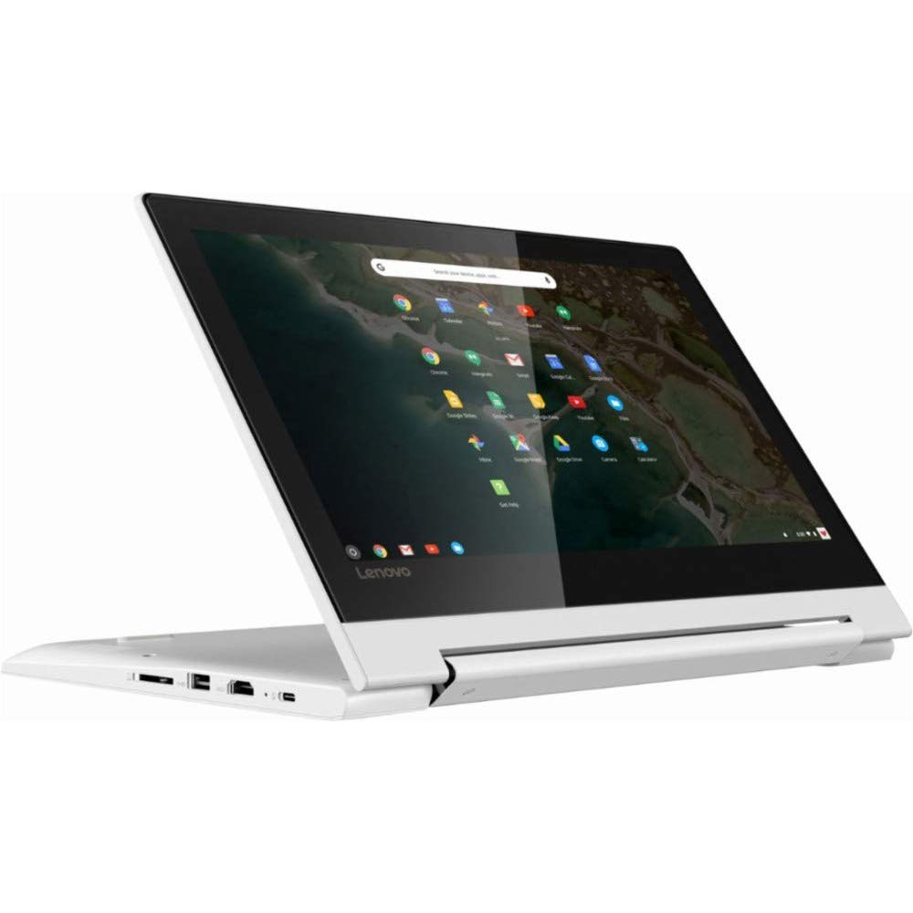 Lenovo 2-in-1 11.6″ HD IPS TouchScreen LED-Backlight Chromebook | MediaTek MT8173c 2.1 GHz Quad-Core | 4GB RAM | 32GB EMMC | SD Memory Card Can Up to 128GB SSD | Chrome OS | Blizzard White