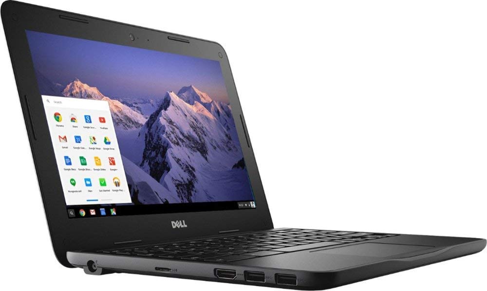 Dell Inspiron 11.6″ HD Chromebook, Intel Dual-Core Celeron N3060 up to 2.48GHz, 4GB RAM 16GB SSD HDMI USB Bluetooth 802.11ac HD Webcam Chrome OS