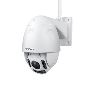 Foscam Outdoor PTZ (4X Optical Zoom) HD 1080P WiFi Security Camera – Pan Tilt Wireless IP Camera with Night Vision up to 196ft, IP66 Weatherproof Shell, WDR, Motion Alerts, and More (FI9928P)