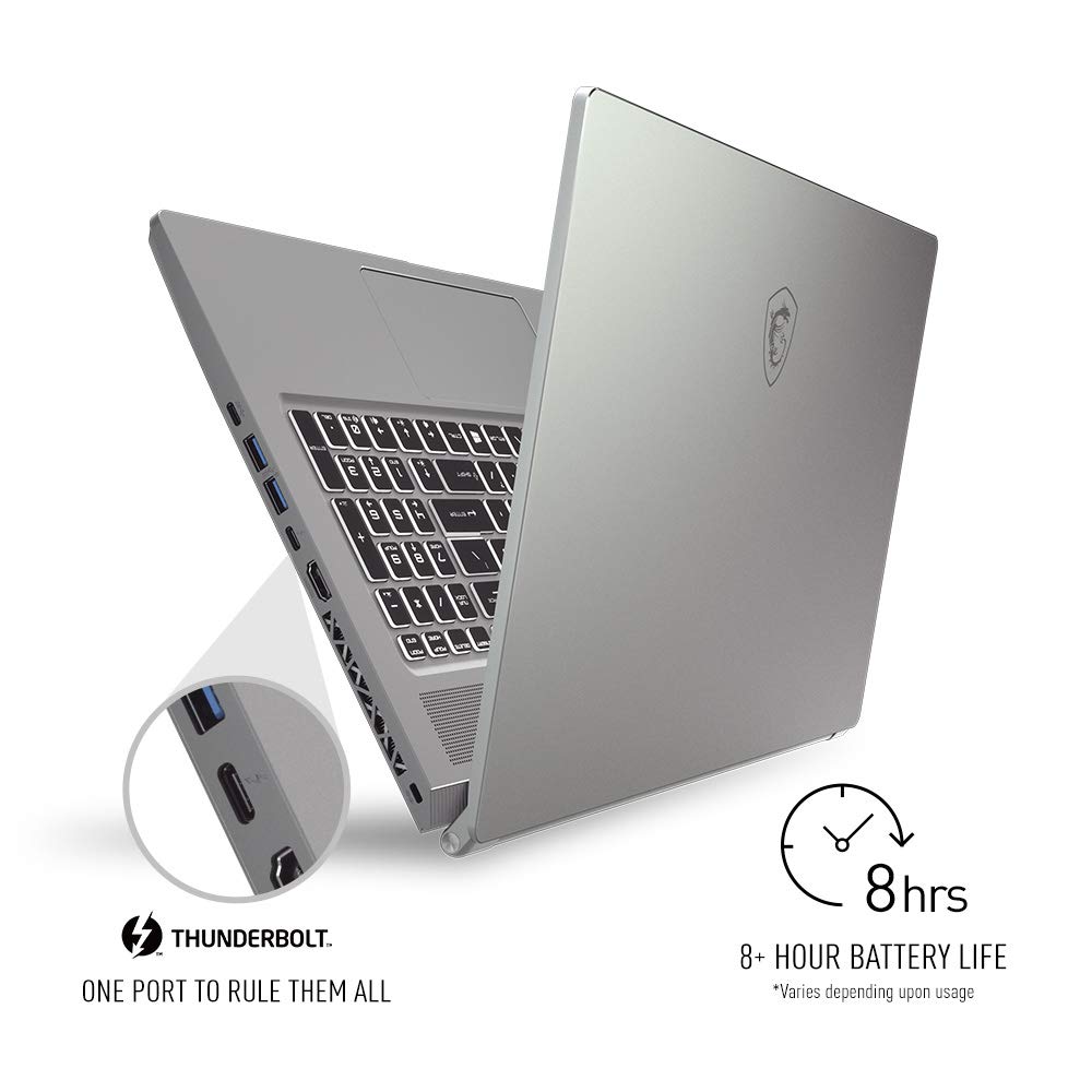 MSI P65 Creator-1274 Creator 15. 6″ UHD Ultra Thin and Light Professional Laptop Intel Core i9-9880H RTX2080 32GB DDR4 1TB NVMe SSD TB3 Win10PRO VR Ready
