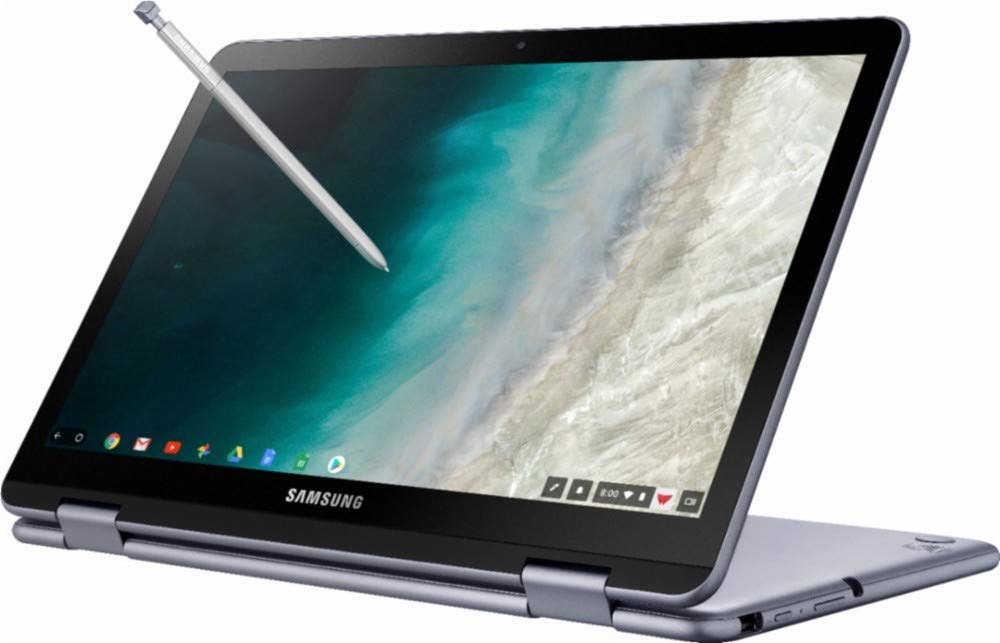 Samsung Chromebook Plus V2 12.2″ 2-in-1 Full HD+ Touchscreen Chromebook- Intel Dual-Core Celeron 3965Y 4GB DDR3 64GB eMMC+128G SD 802.11ac USB-C Dual Camera Chrome OS with Pen