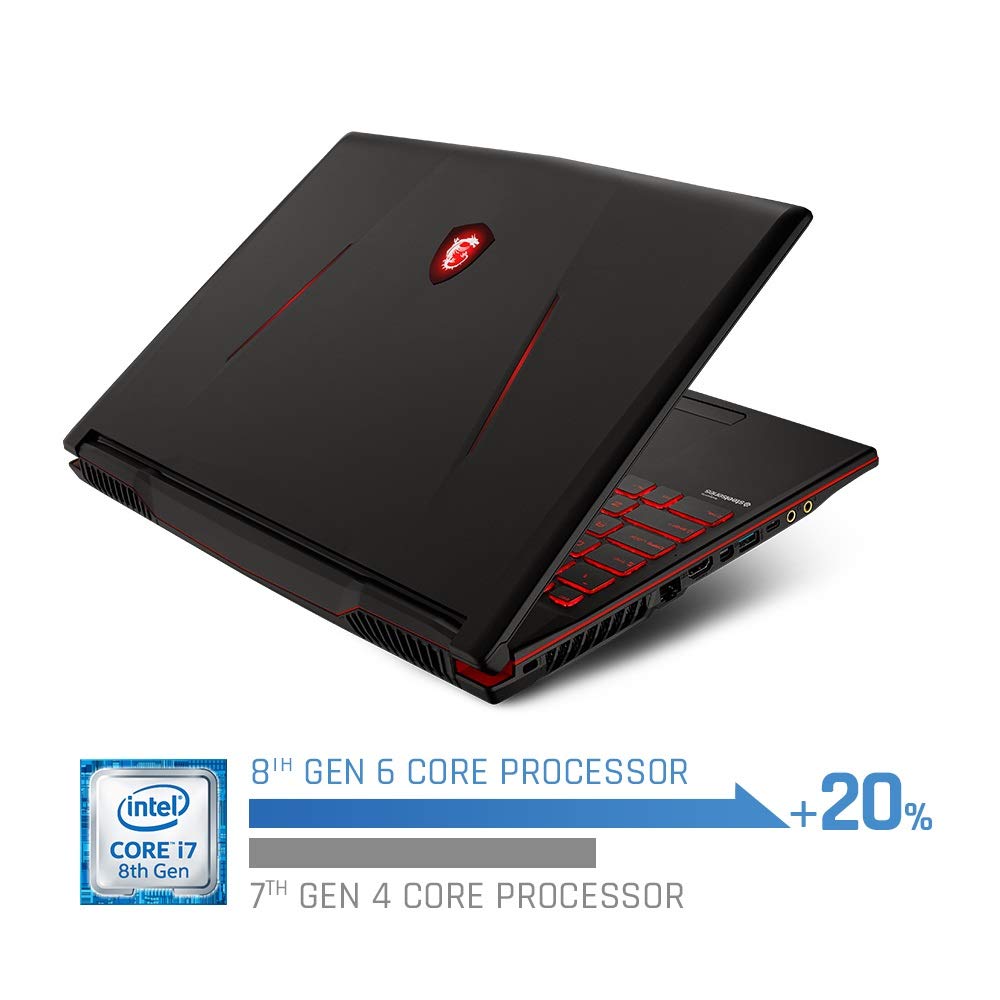 MSI GL63 8SC-059 15.6″ Gaming Laptop, Intel Core i7-8750H, NVIDIA GeForce GTX1650, 8GB, 256GB Nvme SSD, Win10