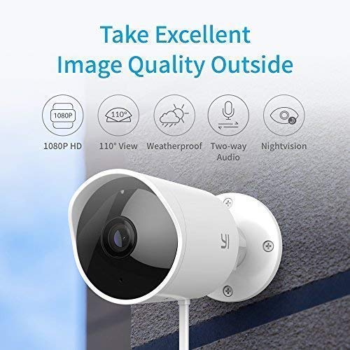 YI Indoor/Outdoor Security Camera Bundle Set, 1080p 2.4G Wi-Fi Smart Home Surveillance System with Motion Detection, Phone App, Cloud Service – Smart Home Camera 2pc and Outdoor Cameras
